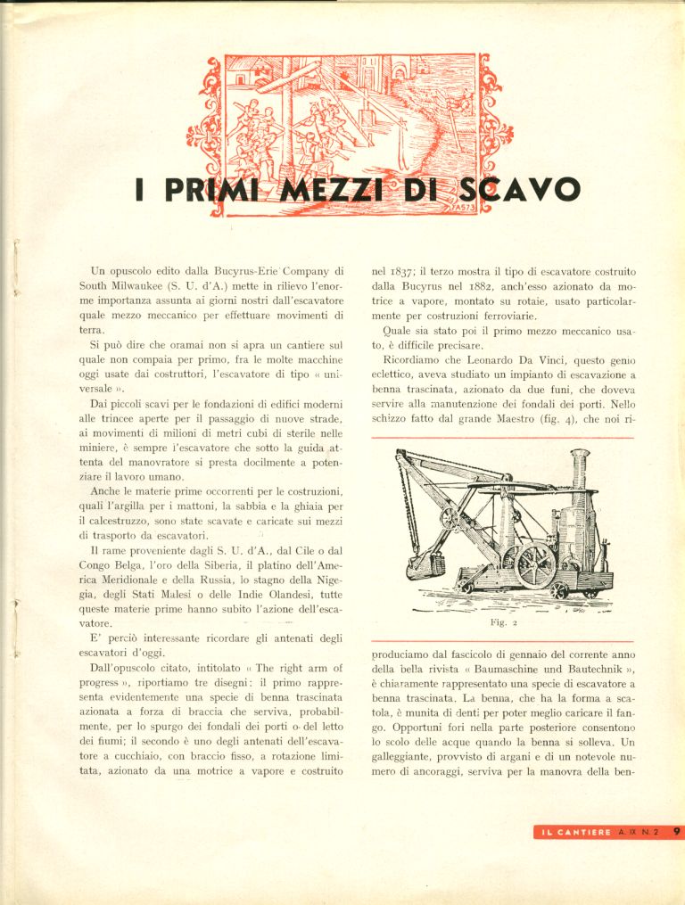 Primi mezzi di scavo