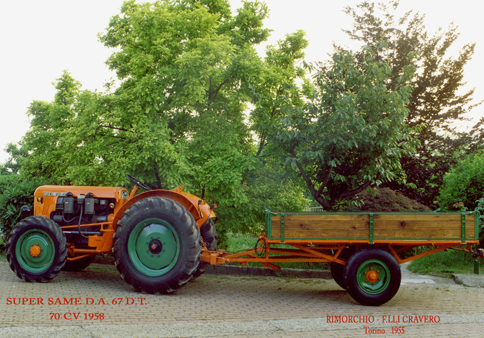 Super Same DA 67 DT 70cv -1958 con ROMORCHIO del 1955