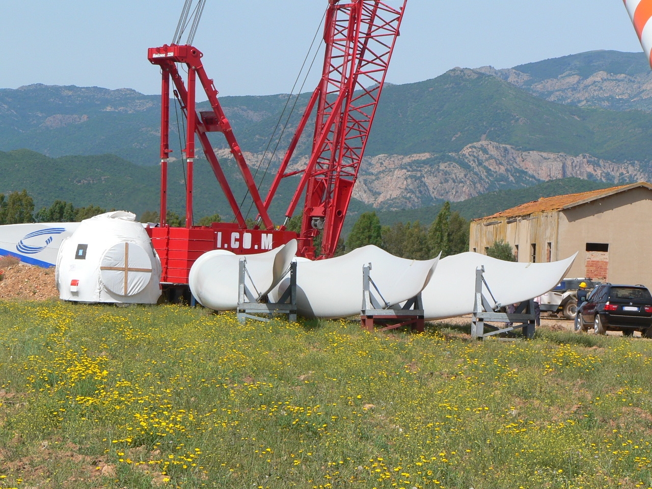Montaggio della torre eolica