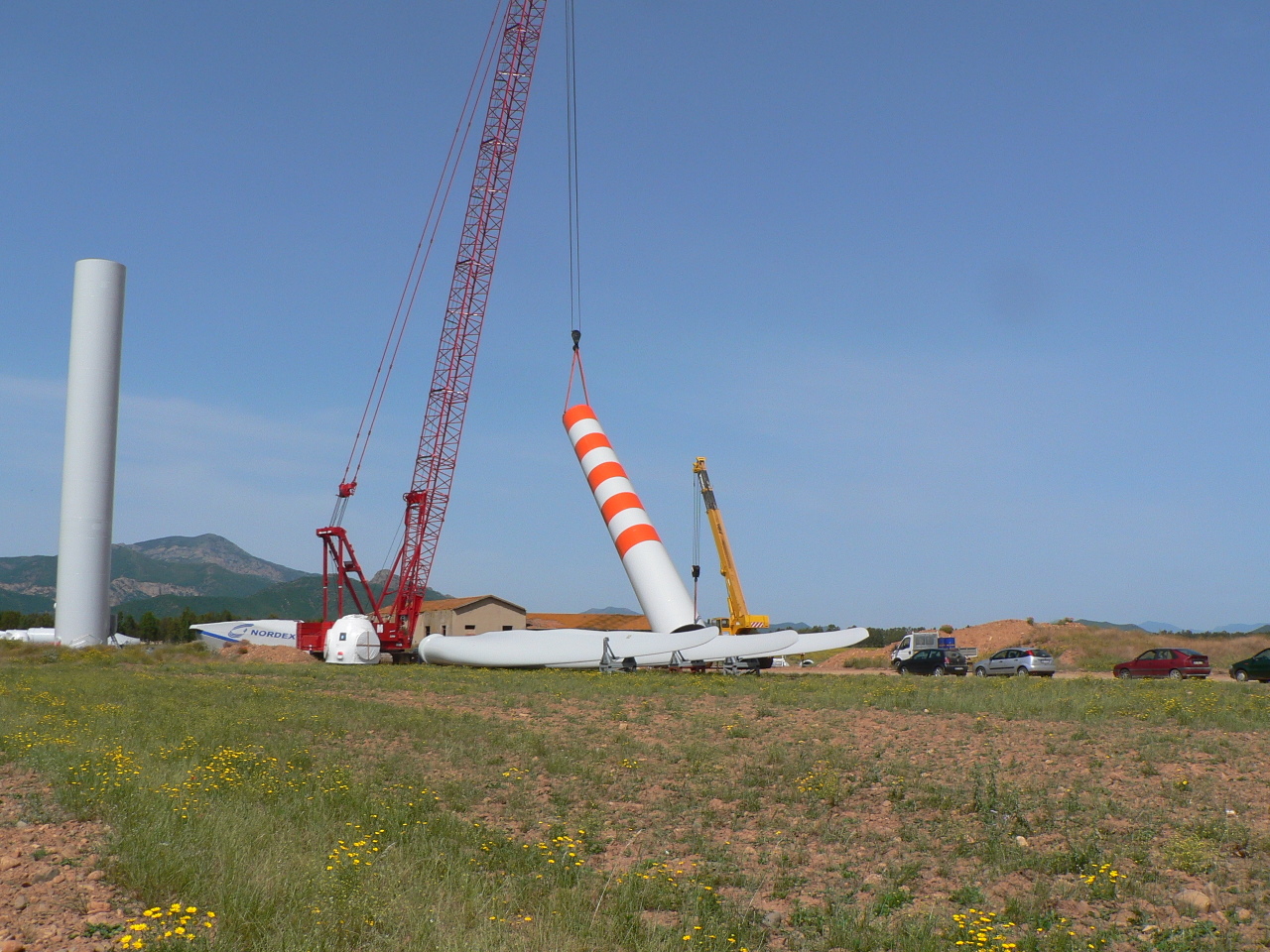 Montaggio della torre eolica