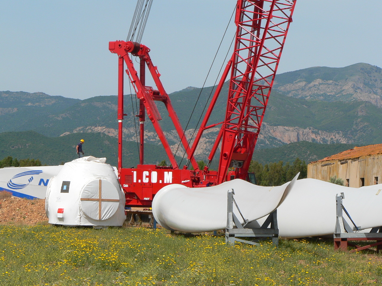 Montaggio della torre eolica