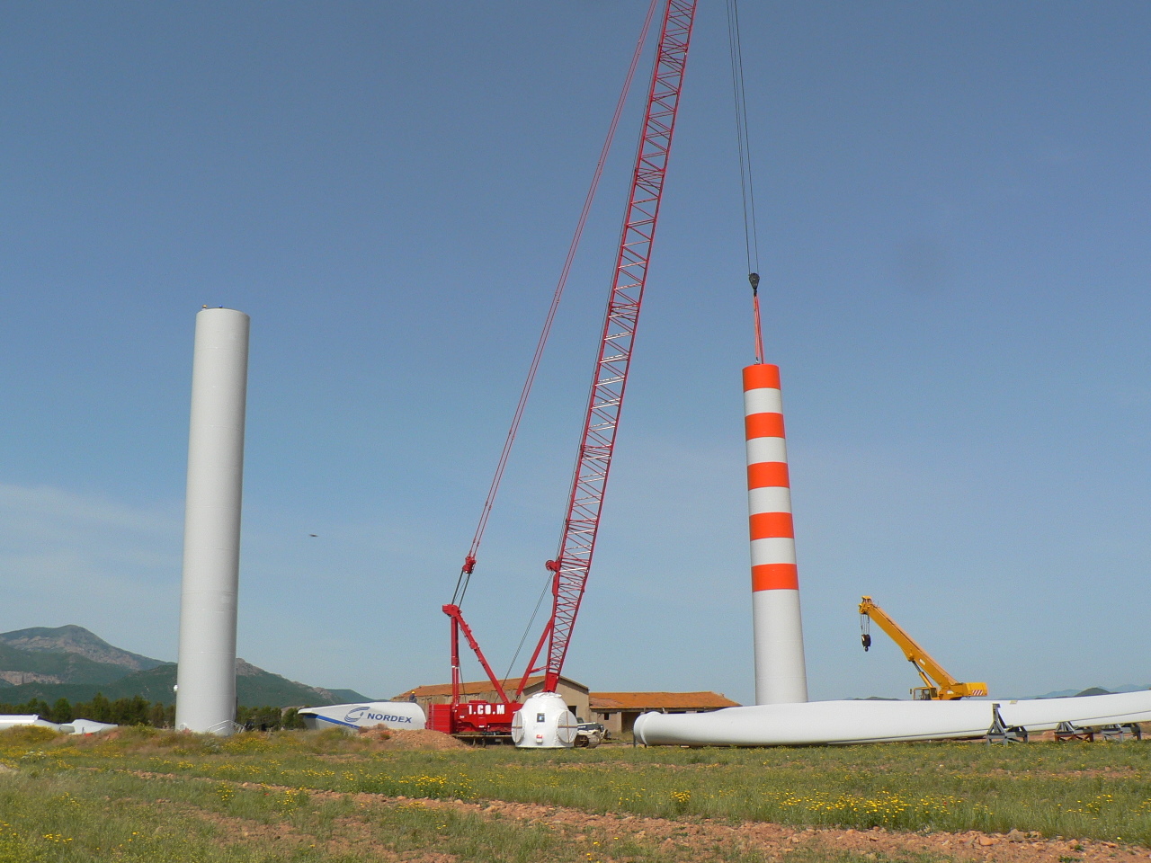 Montaggio della torre eolica