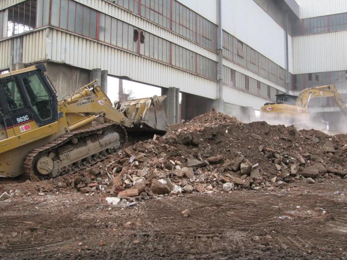 Riempimento sottostazione elettrica (preparazione