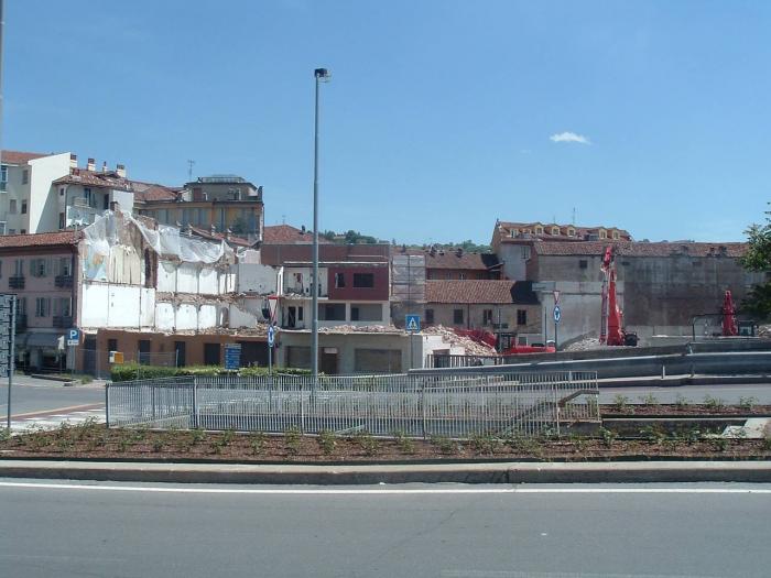 Vista della demolizione ormai ultimata