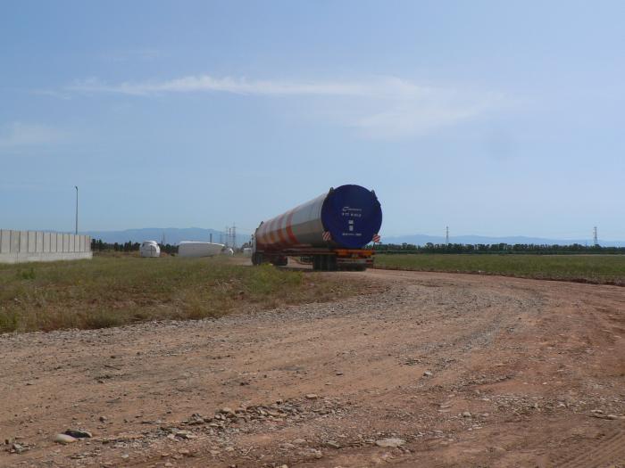 Trasporto di parti della torre eolica