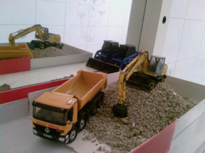 Carico di terra su mercedes actros