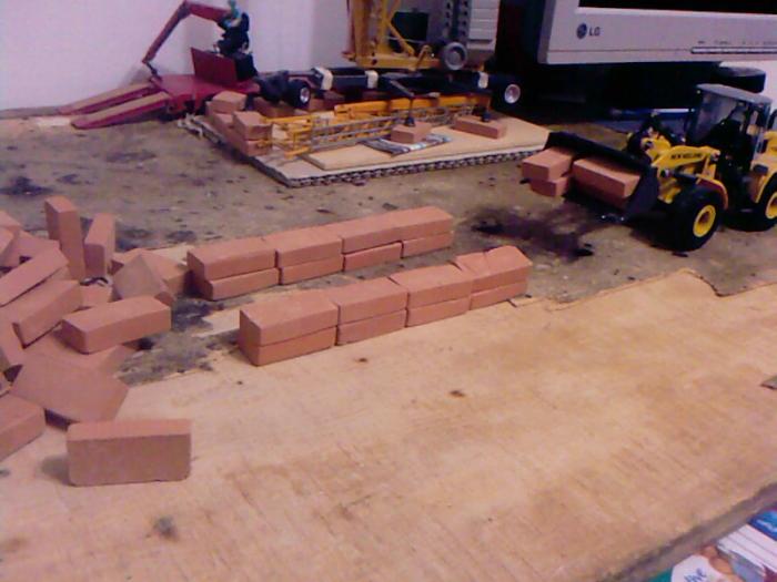 fine dello scarico dei mattoni