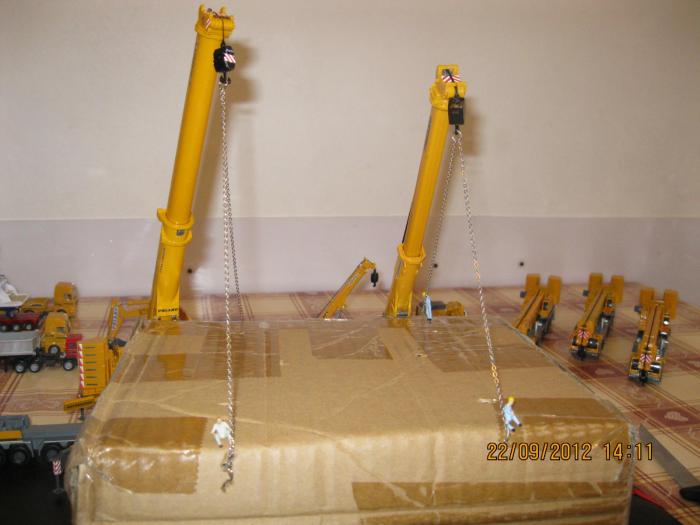 sollevamento in coppia con liebherr LTM 1750 e LTM 1400